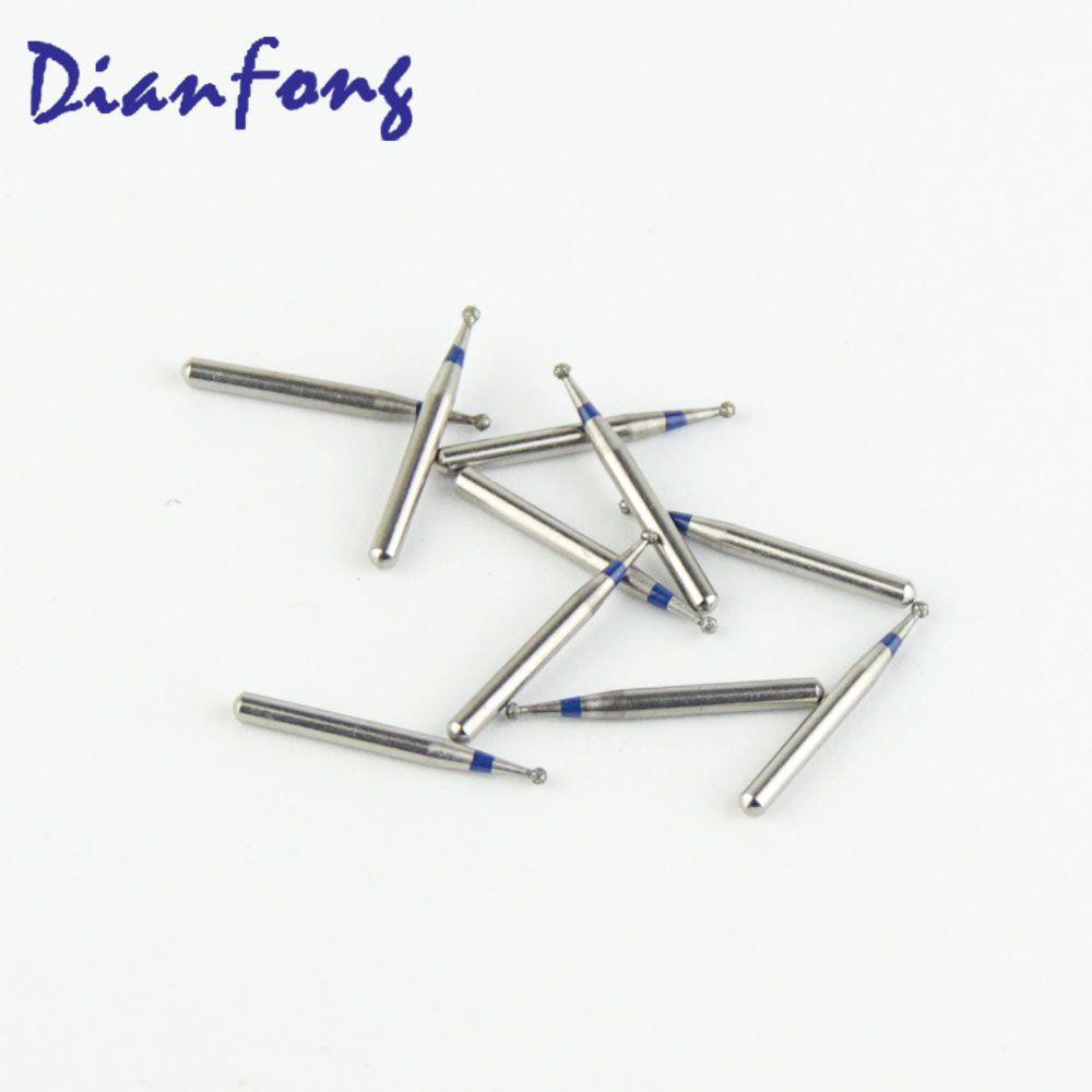 001-S010M/BR-S45 FG Short Round head 1mm Blue Medium Diamond Bur FG Short