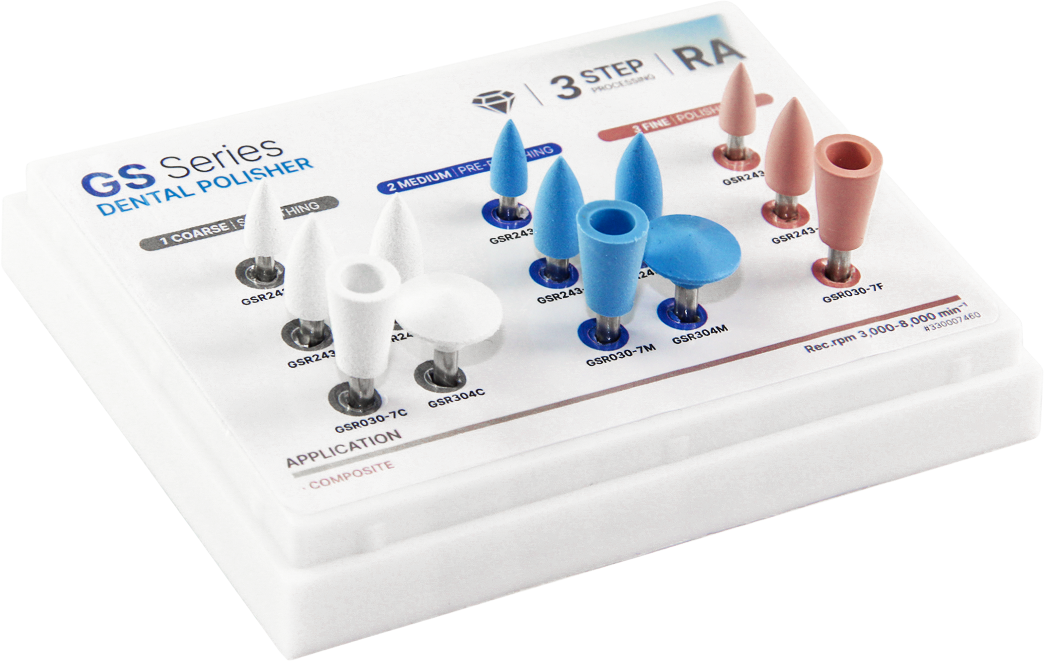 RA Silicone Polisher Set GSRK-01 for dental clinics