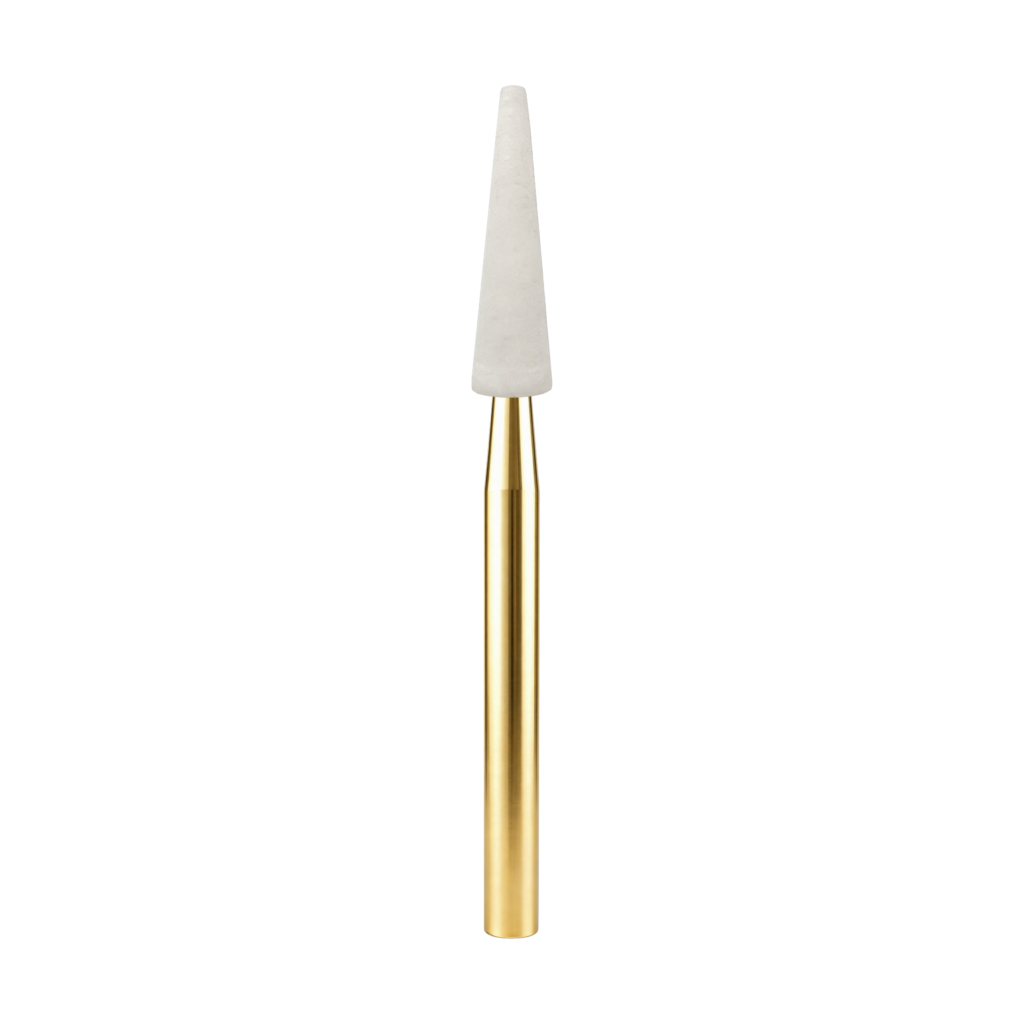 White taper flat end FG dental cleaning bur