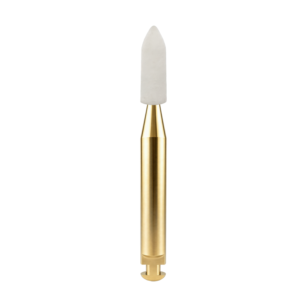 White Pointed cylinder RA dental cleaning bur